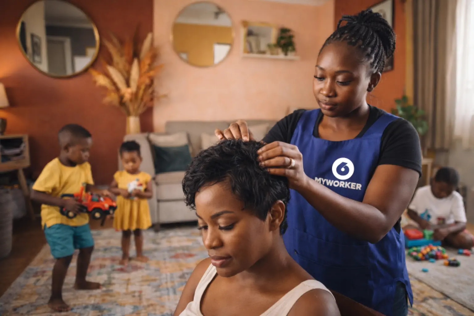 Pose de perruques simple