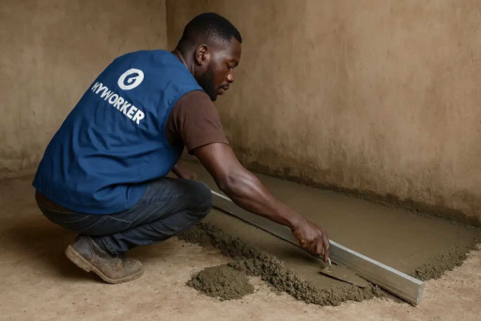 Pose de chape - Surface standard : 1m²