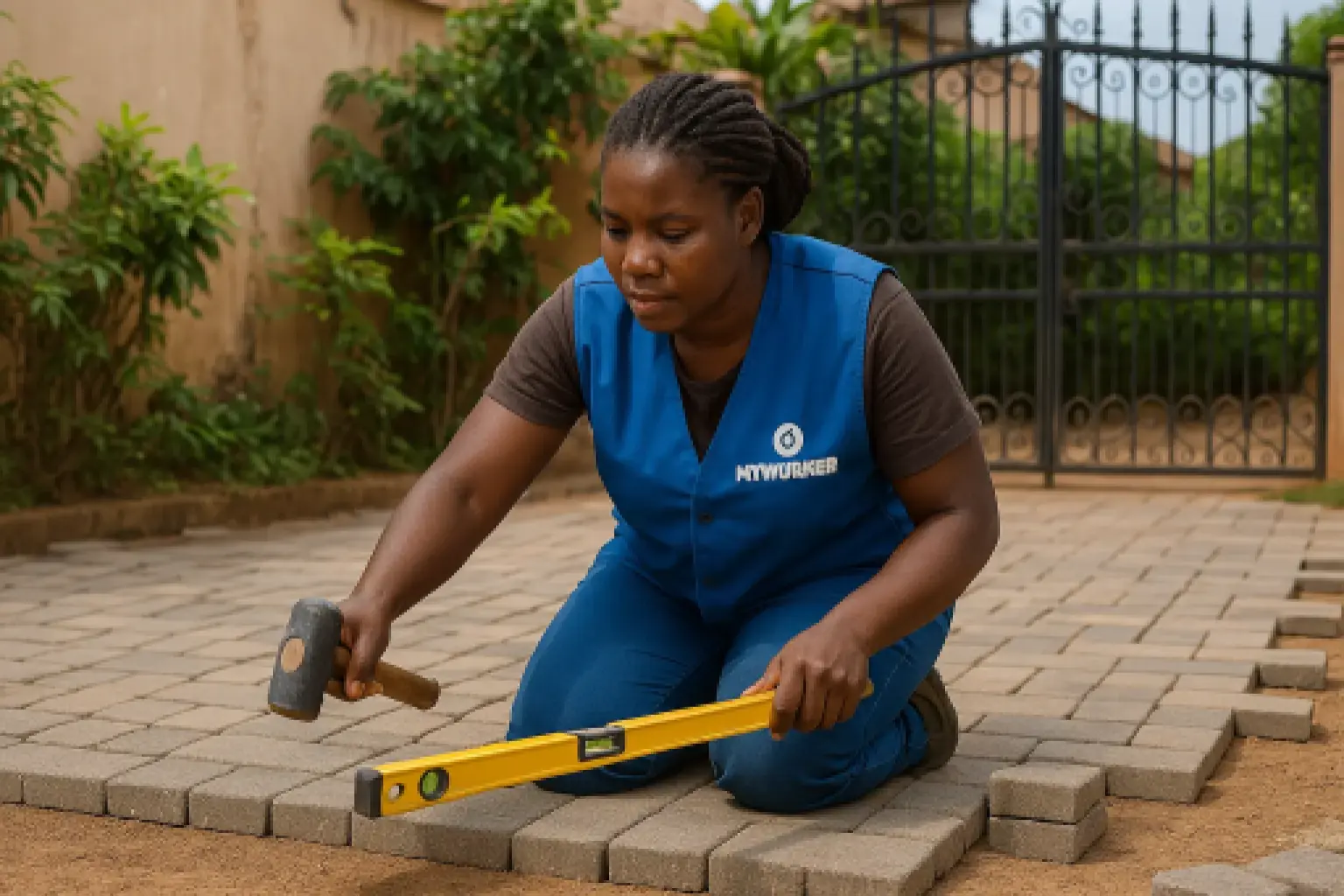 Pose de pavés - Surface standard : 1m²